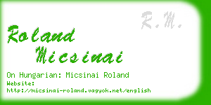 roland micsinai business card